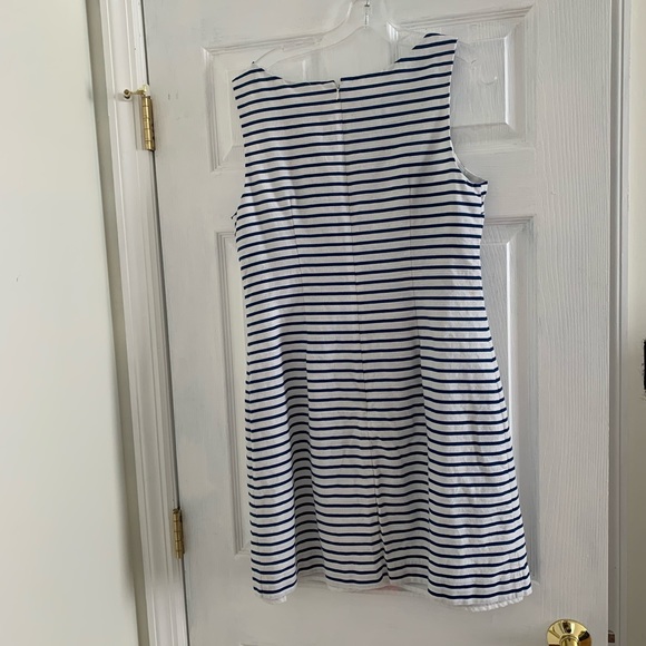 J. Howard White w/Blue Striped Sleeveless Dress - Picture 2 of 2